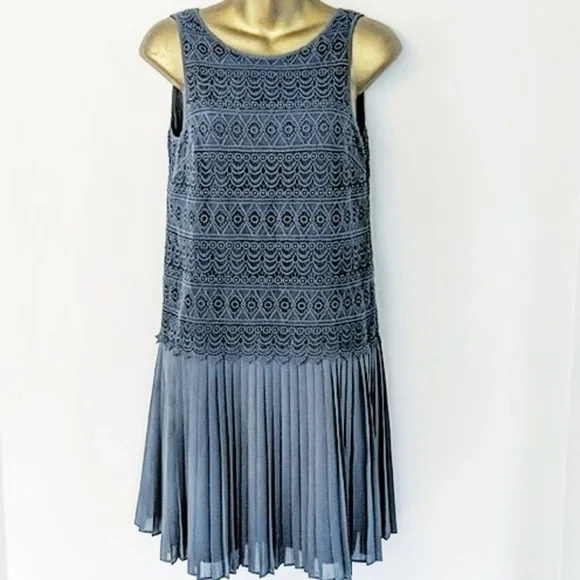 LOFT | Dresses | Ann Taylor Loft Lace Pleated Dress Size | Poshmark